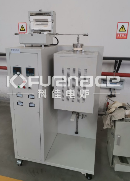 Customized vertical experimental tube furnace with plasma RF system (click on the image to view product details)